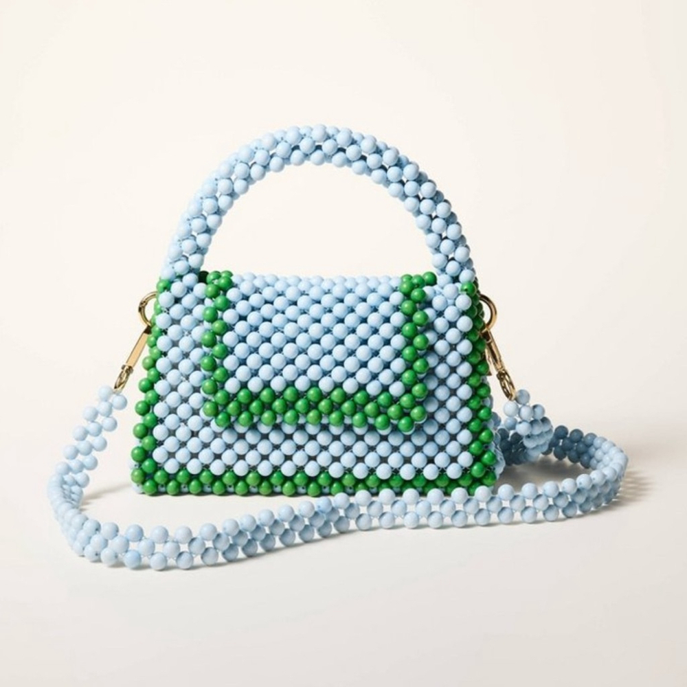 Kate Spade Target Blue and Green Beaded Handbag